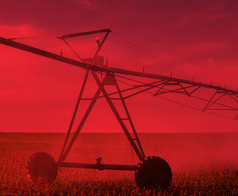 farm equipment in a field