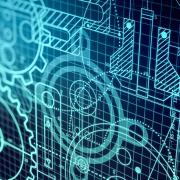 a holographic blueprint schematic
